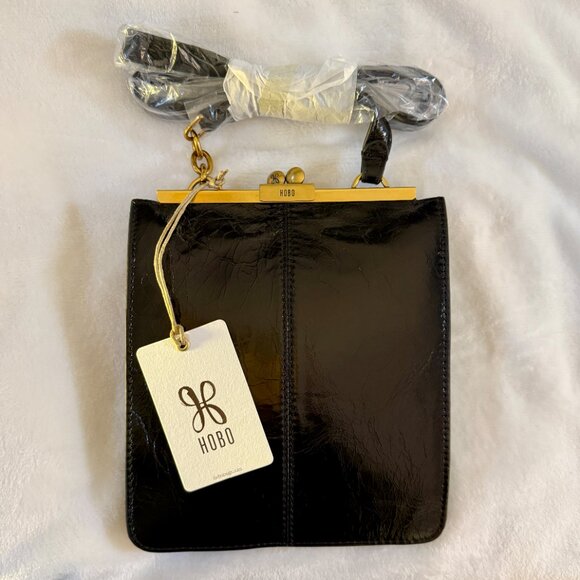 HOBO Vivian Small Crossbody black leather 7 x 8 x 2" NWT - Picture 6 of 12